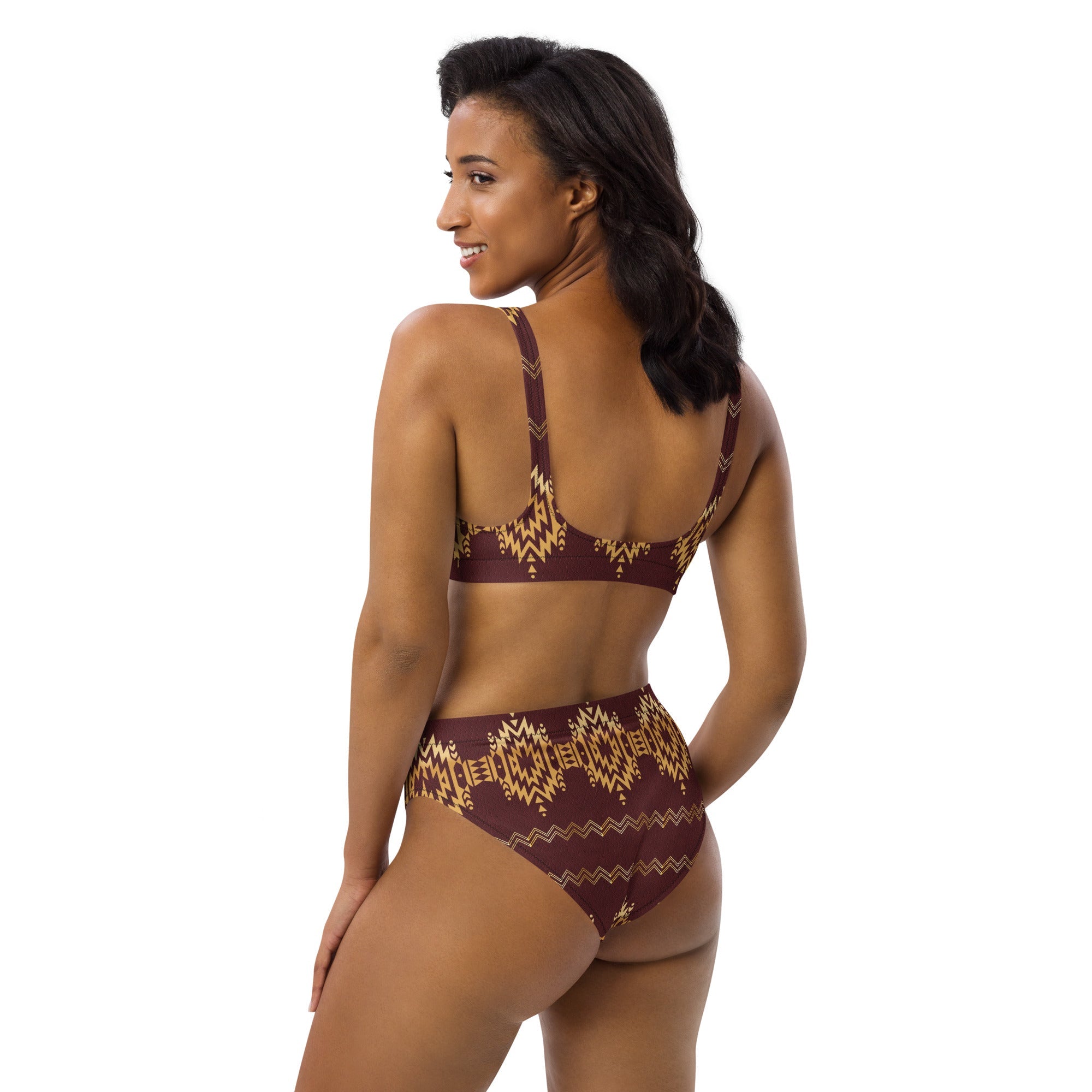 Baha Ranch Yeehaw Gold Aztec Bikini