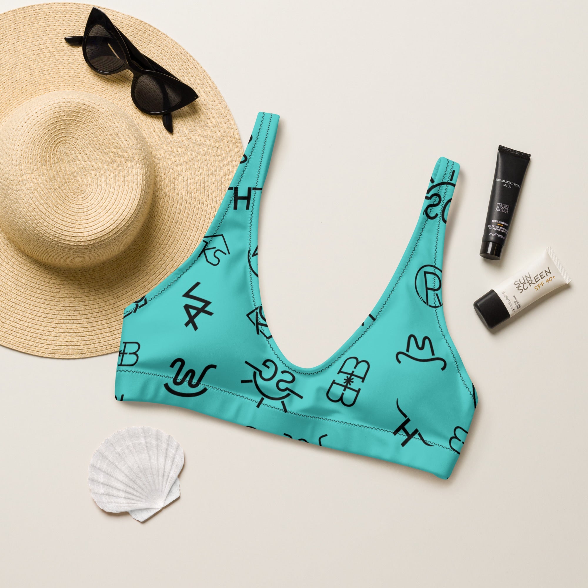 Baha Ranch Yeehaw Turquoise Brands Bikini Top