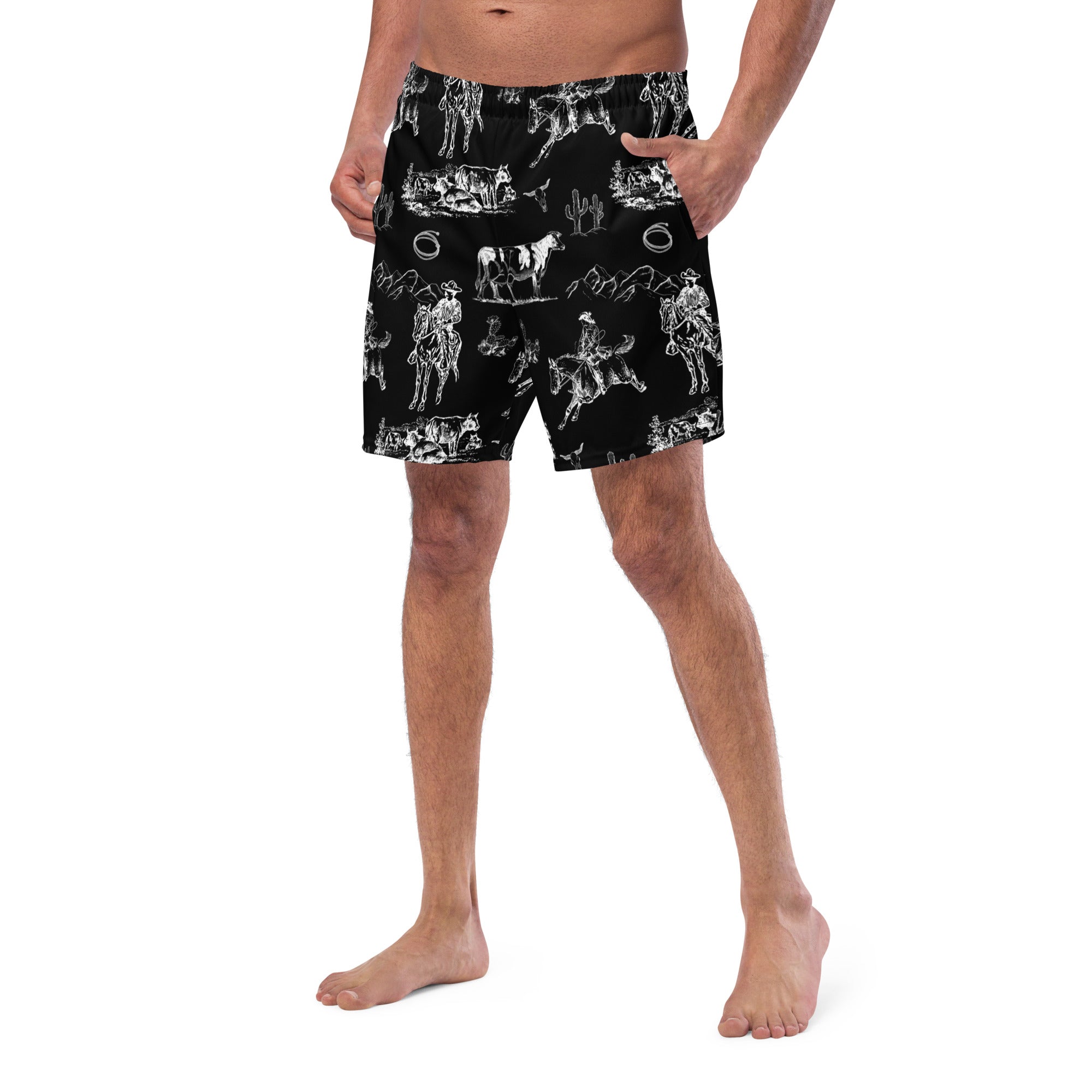 Baha Ranch Yeehaw Ranch Life Men's Swim Trunks