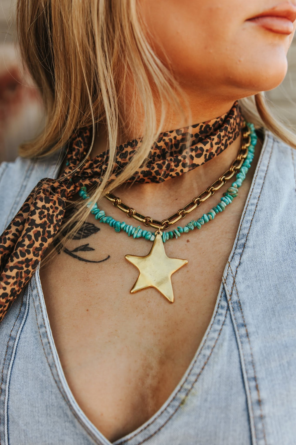 Authentic Turquoise Chips Beaded Necklace