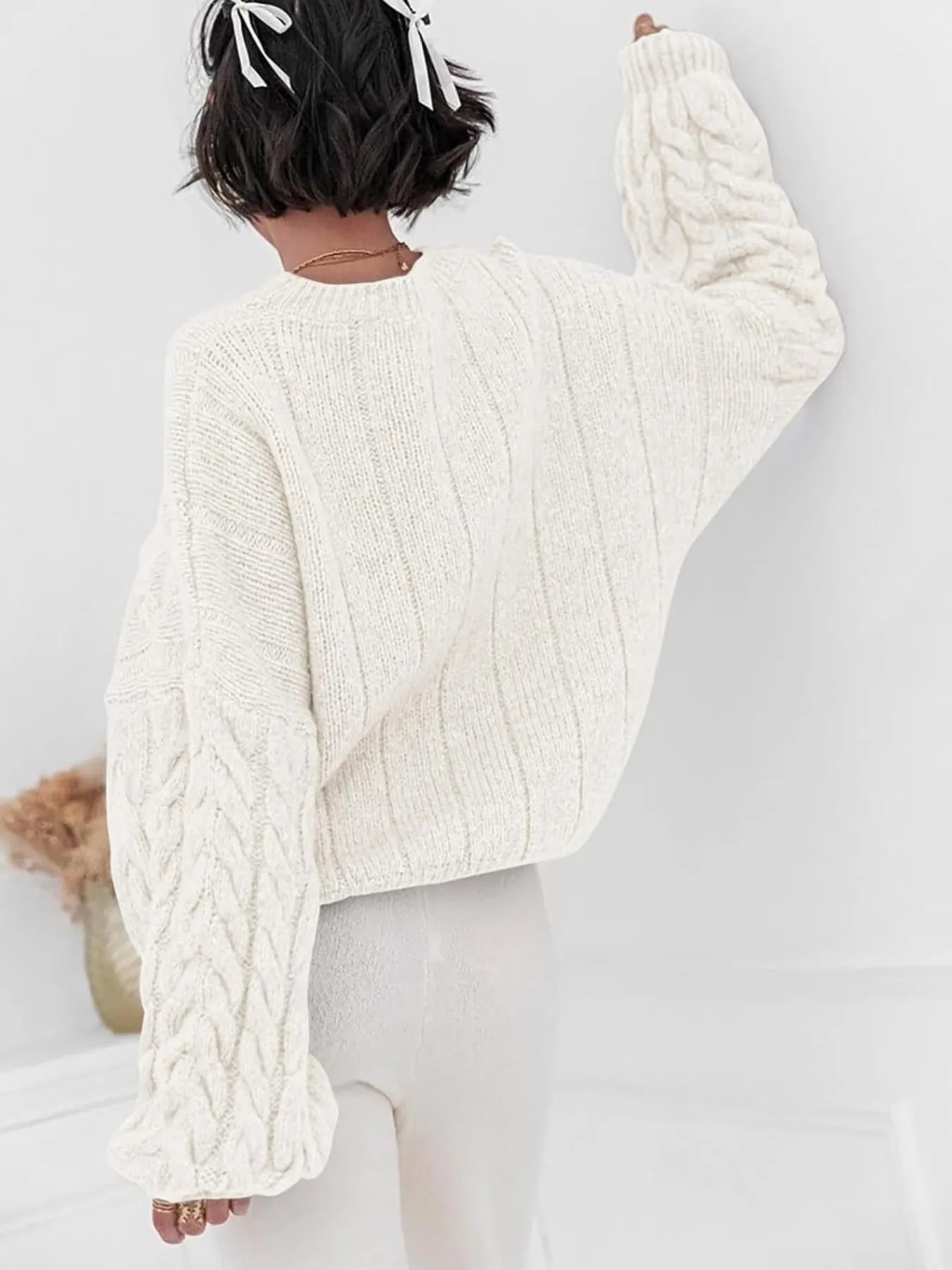 Cable Knit Long Sleeve Sweater