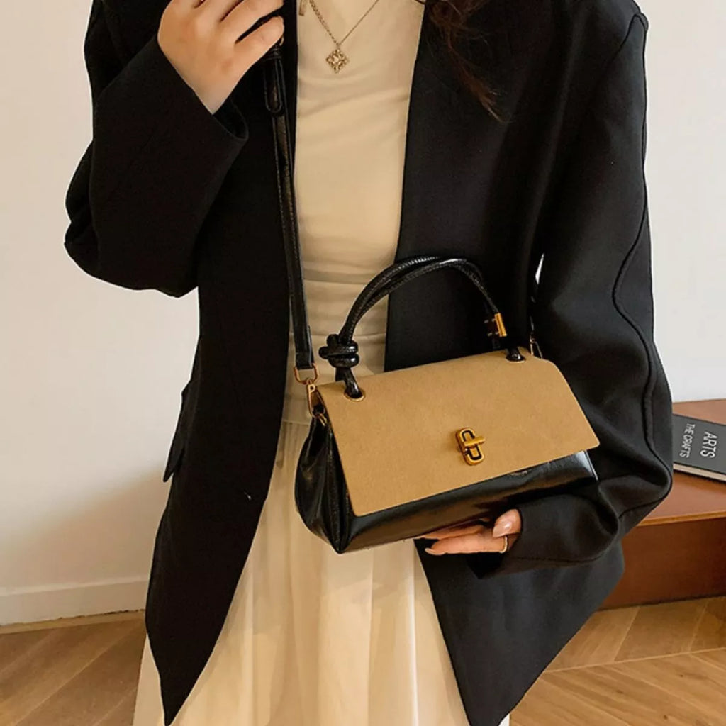 Flap Crossbody Bag with Top Handle
