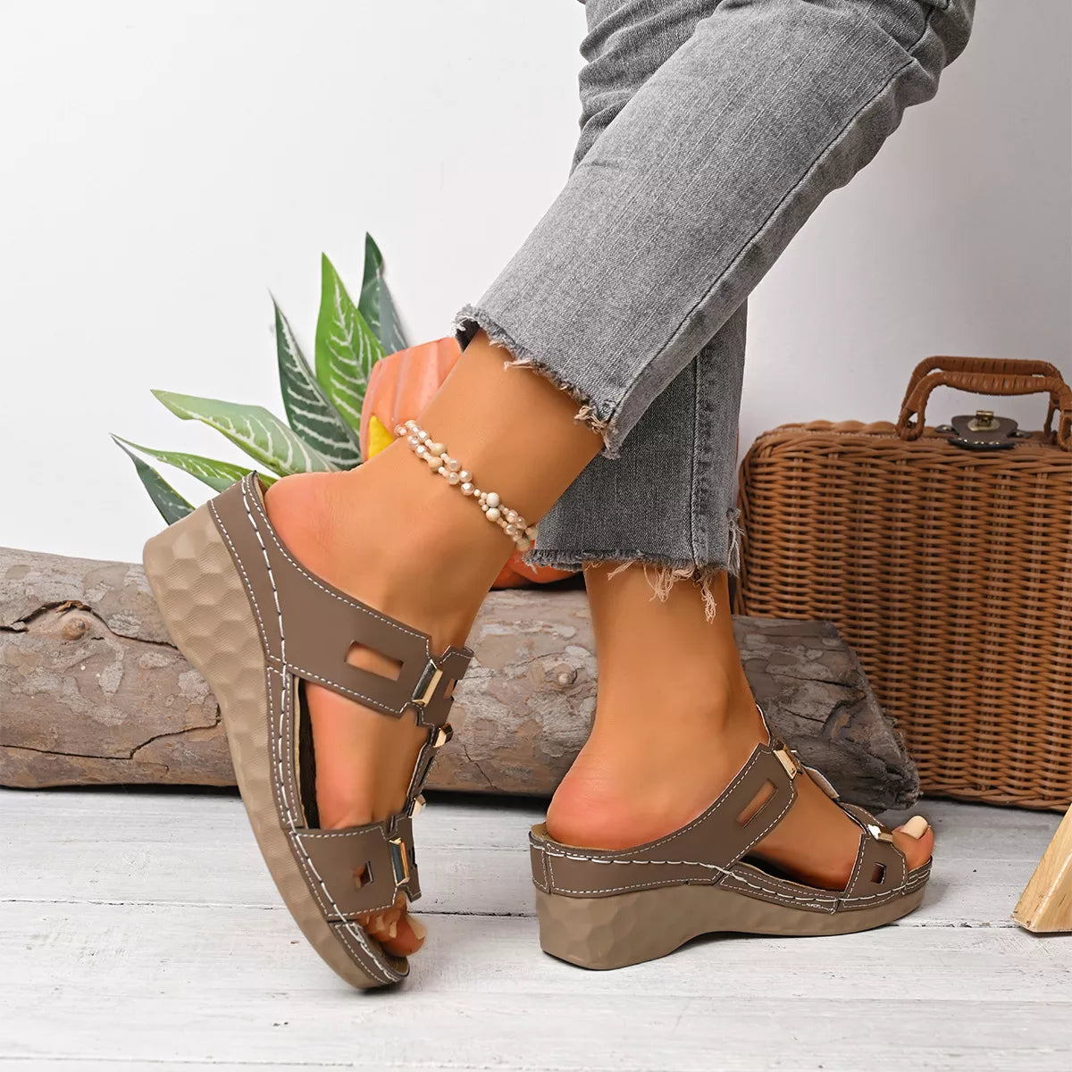 Open Toe Wedge Sandals