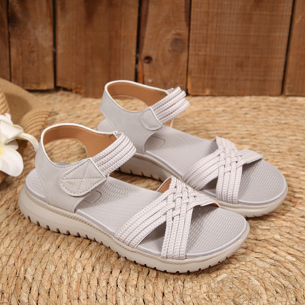 Open Toe Woven Strap Sandals