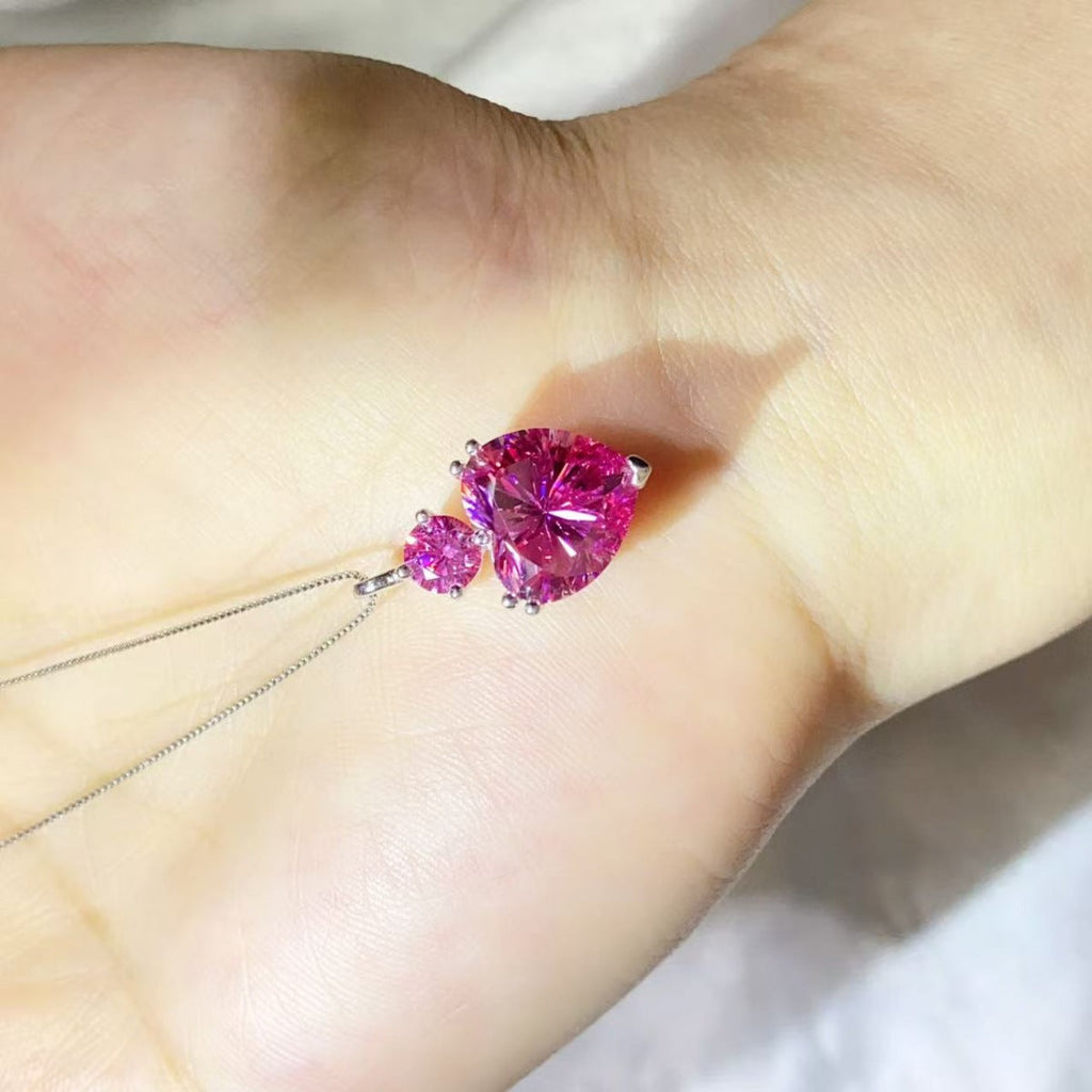 5.5 Carat Moissanite 925 Sterling Silver Pendant Necklace