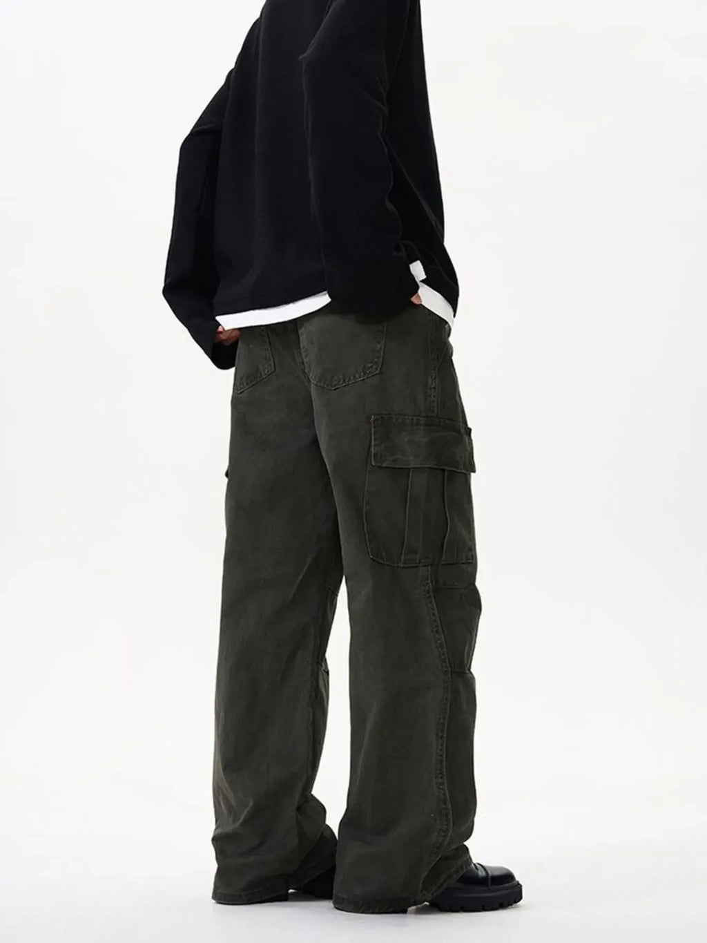 Men's Wide Leg Cargo Pants