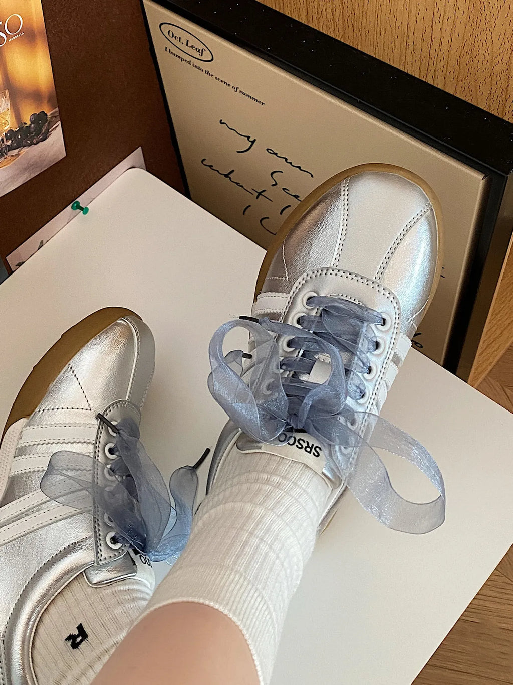 Striped Lace Up Sneakers