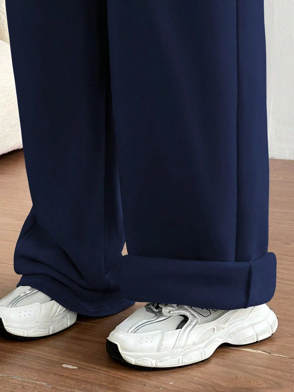Casual Drawstring High Waist Wide Leg Sweatpants