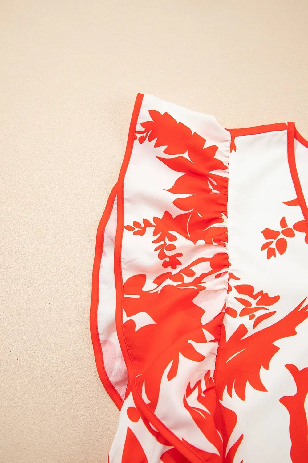 Floral V-Neck Summer Midi Dress