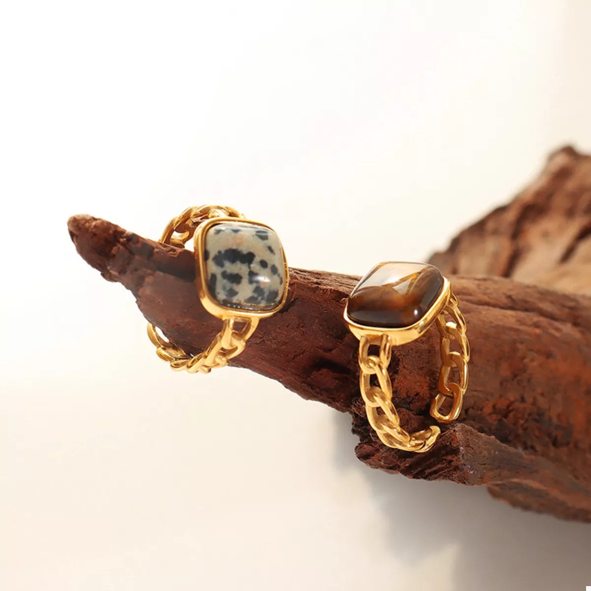 Tiger's Eye 18K Gold-Plated Ring