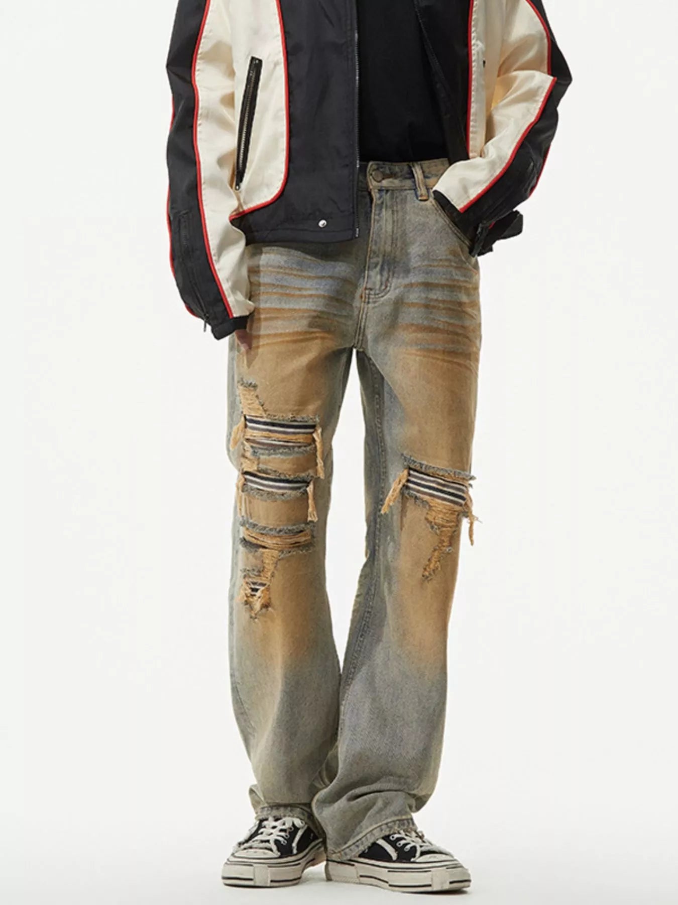 Men's Distressed Loose Fit Jeans