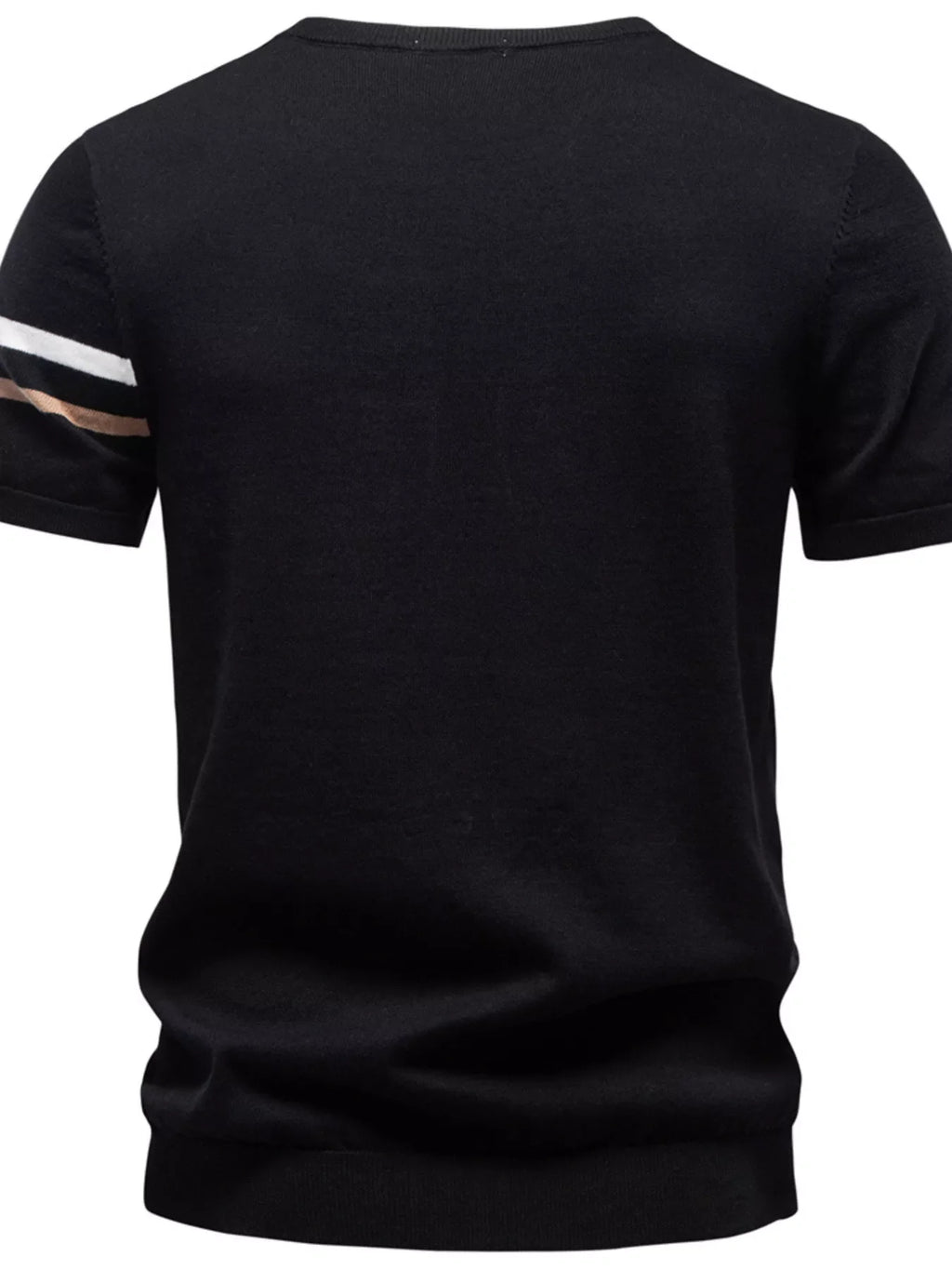 Men's Casual Striped Sleeve T-Shirt