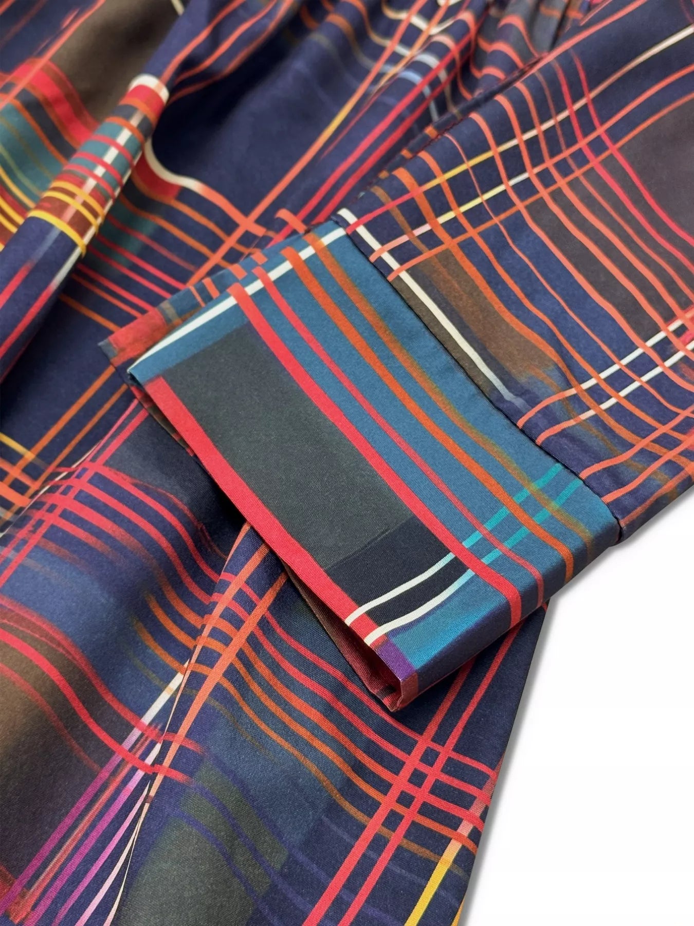 Plaid Button Front Maxi Shirt Dress