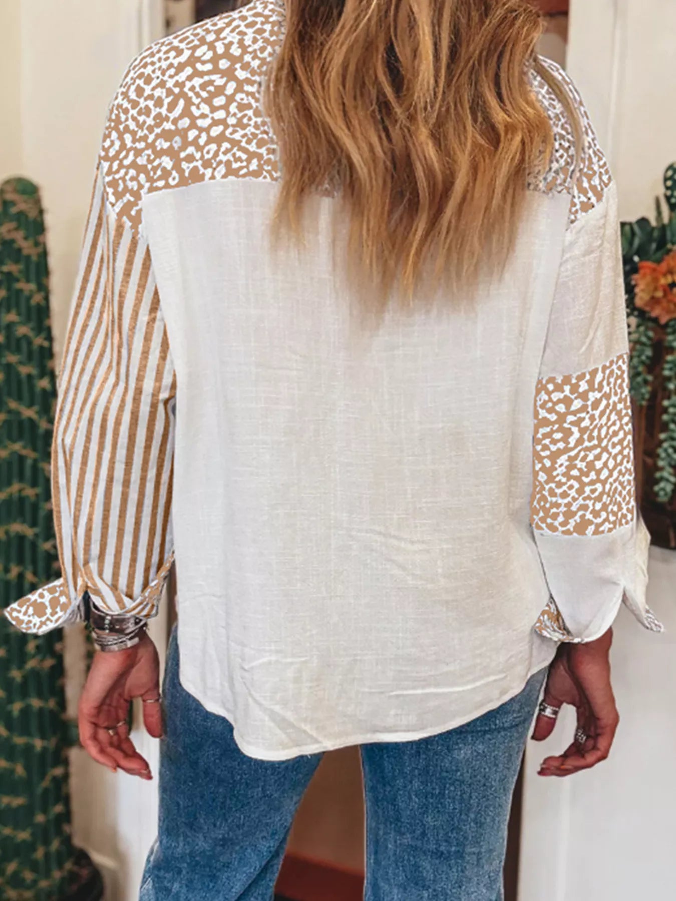 Leopard Striped Western Casual Shirt