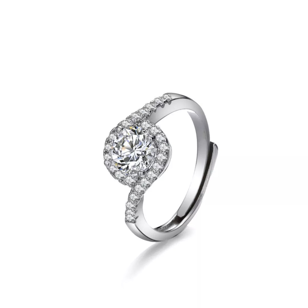 1 Carat 925 Sterling Silver Moissanite Ring