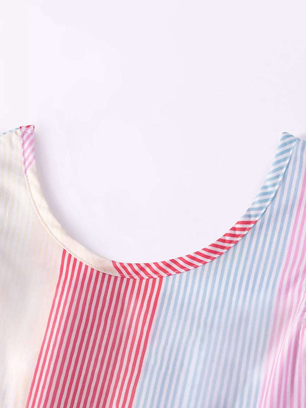 Children's Striped Ruffle Sleeve Casual Dress