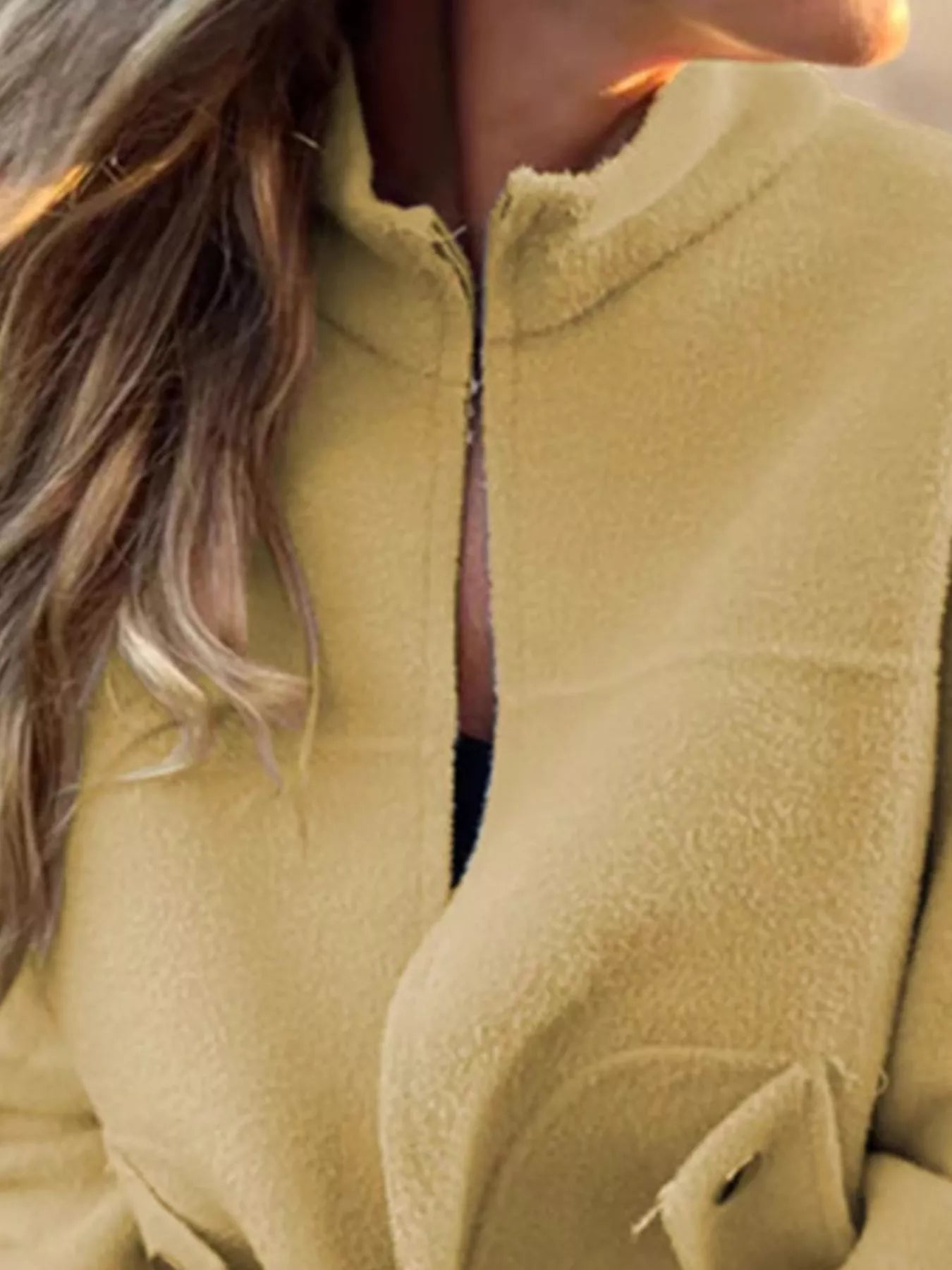 Full Size Textured Knit Zip Up Outerwear Plus Size