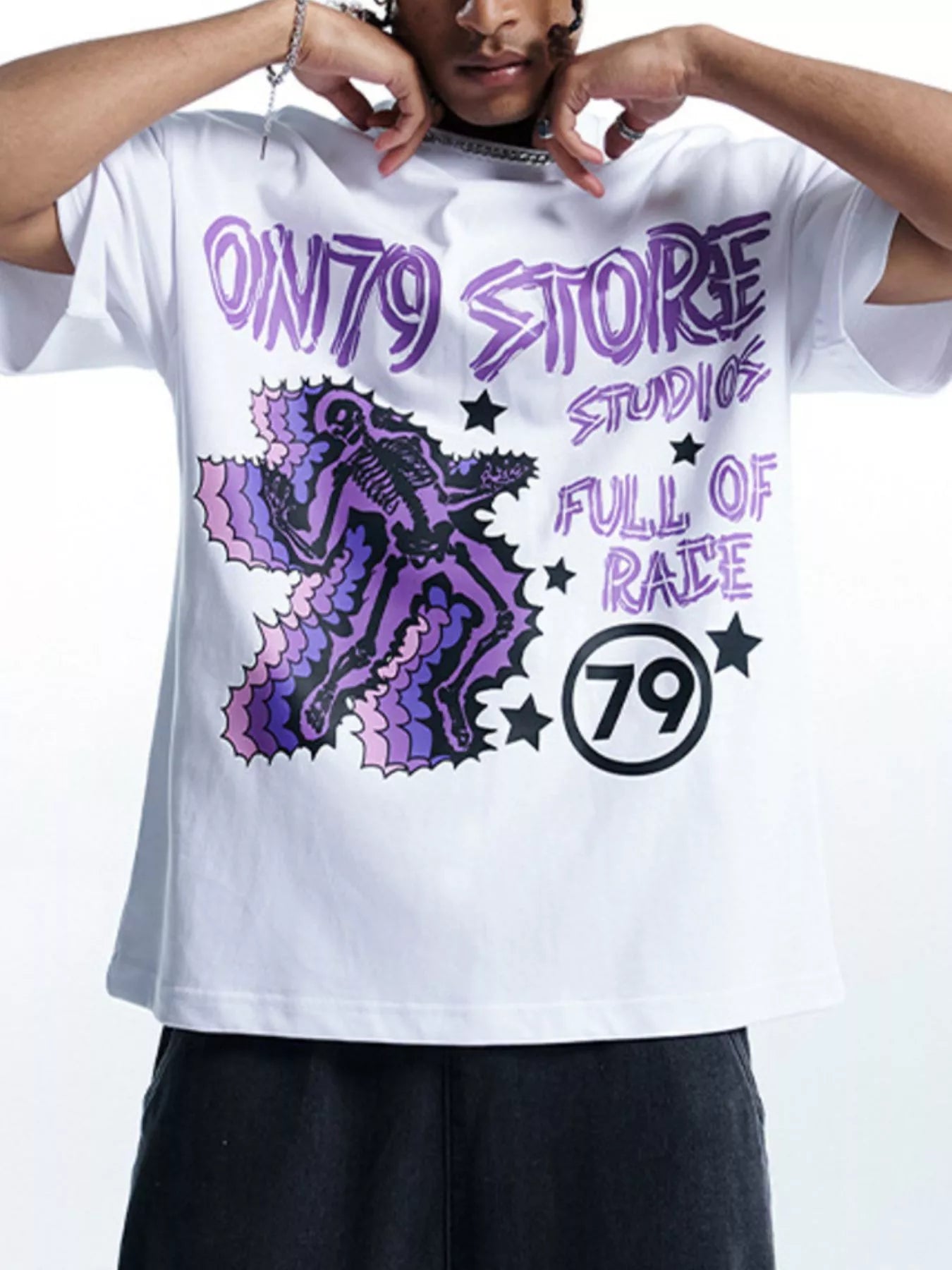 Men's Graphic Round Neck Short Sleeve T-Shirt