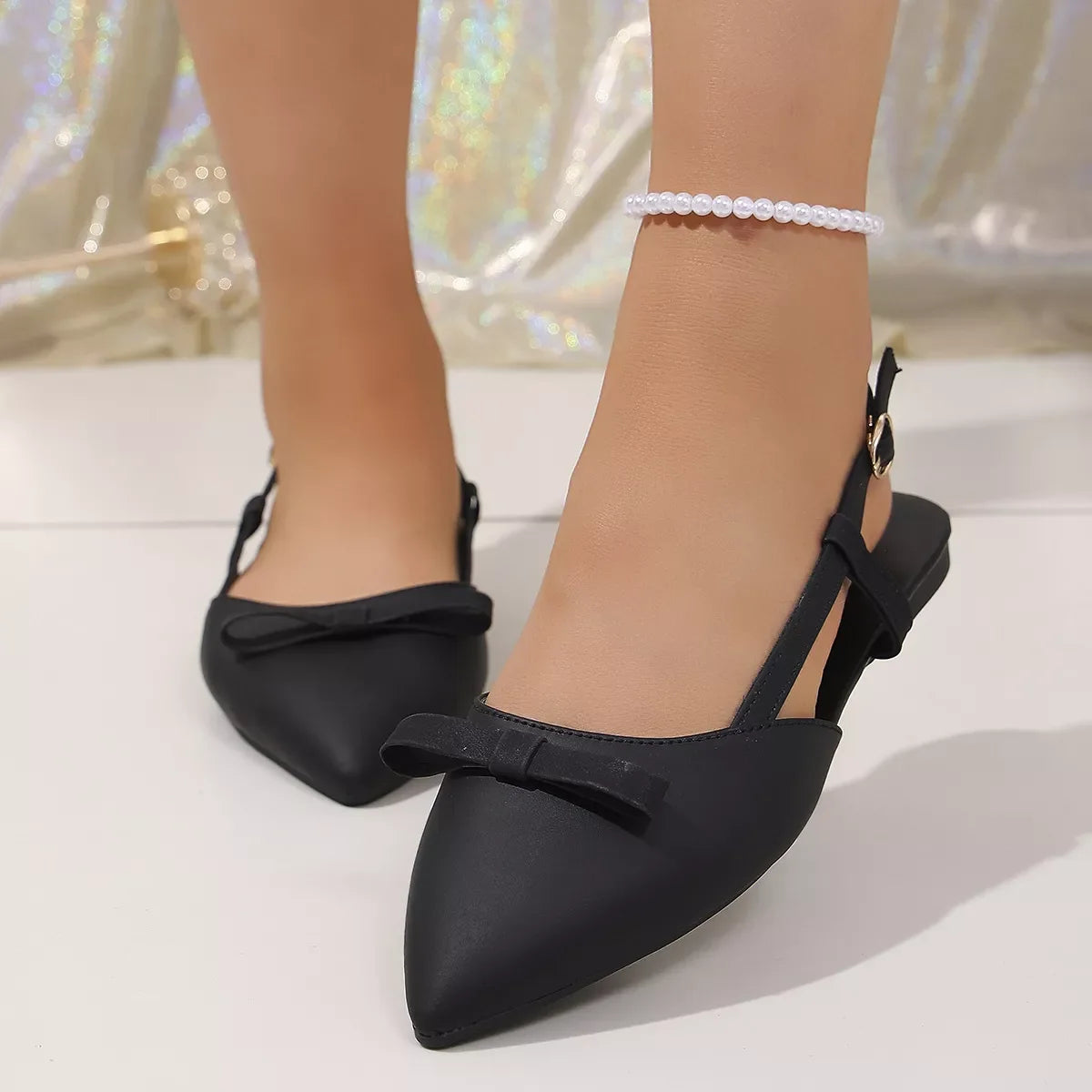 Point Toe Slingback Sandals