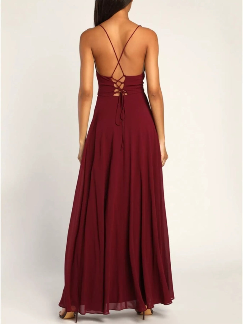 Slit Cowl Neck Maxi Dress