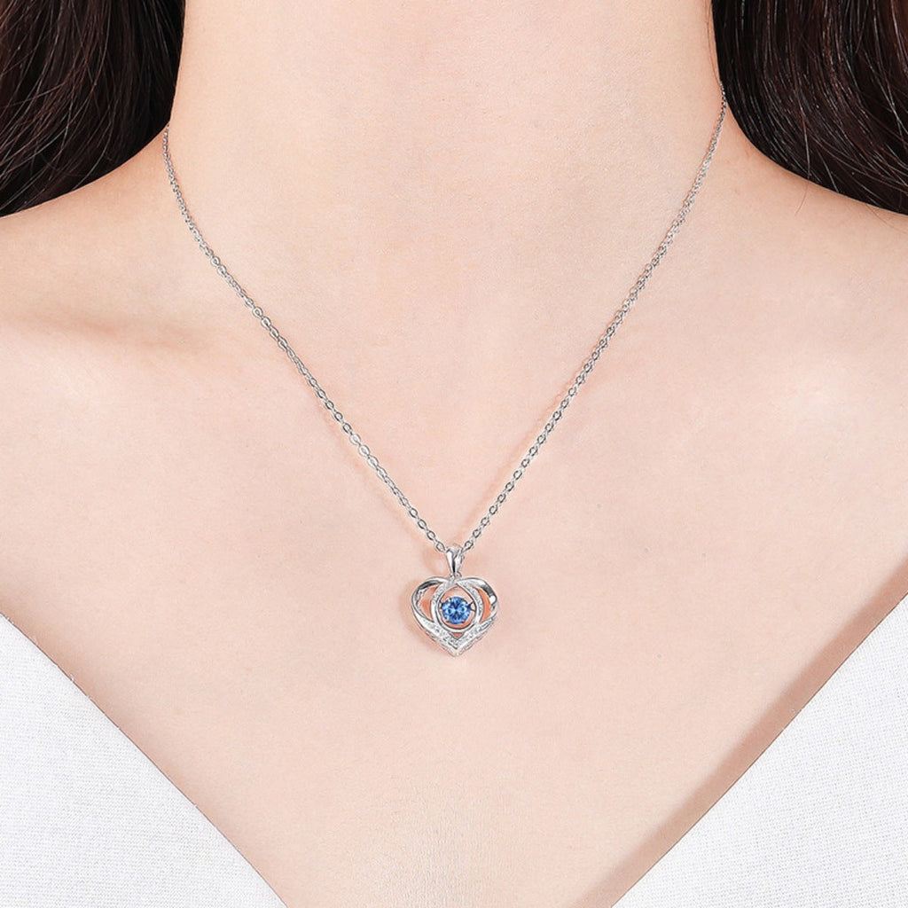 925 Sterling Silver Heart Pendant Necklace