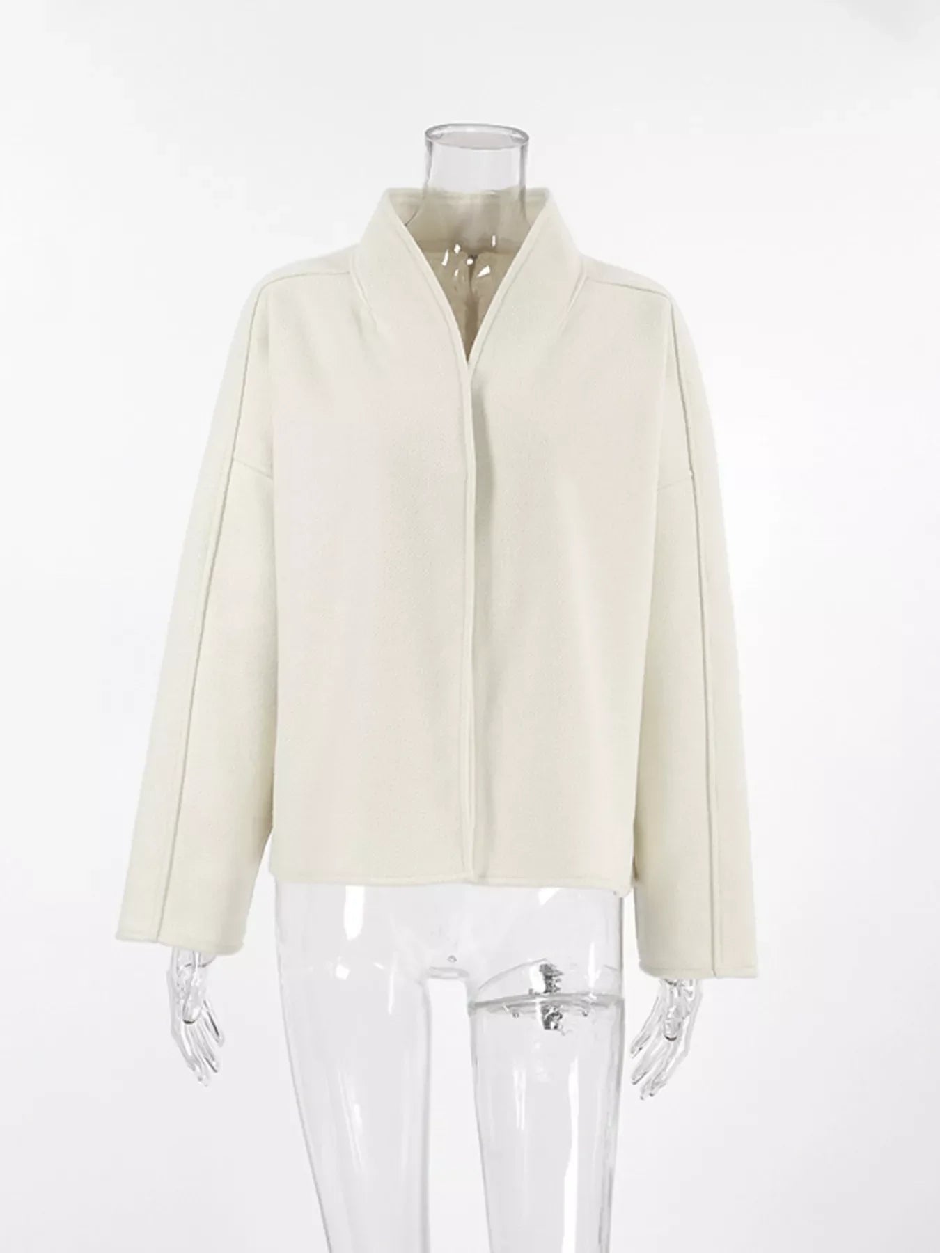 Open Front Dropped Shoulder Outerwear