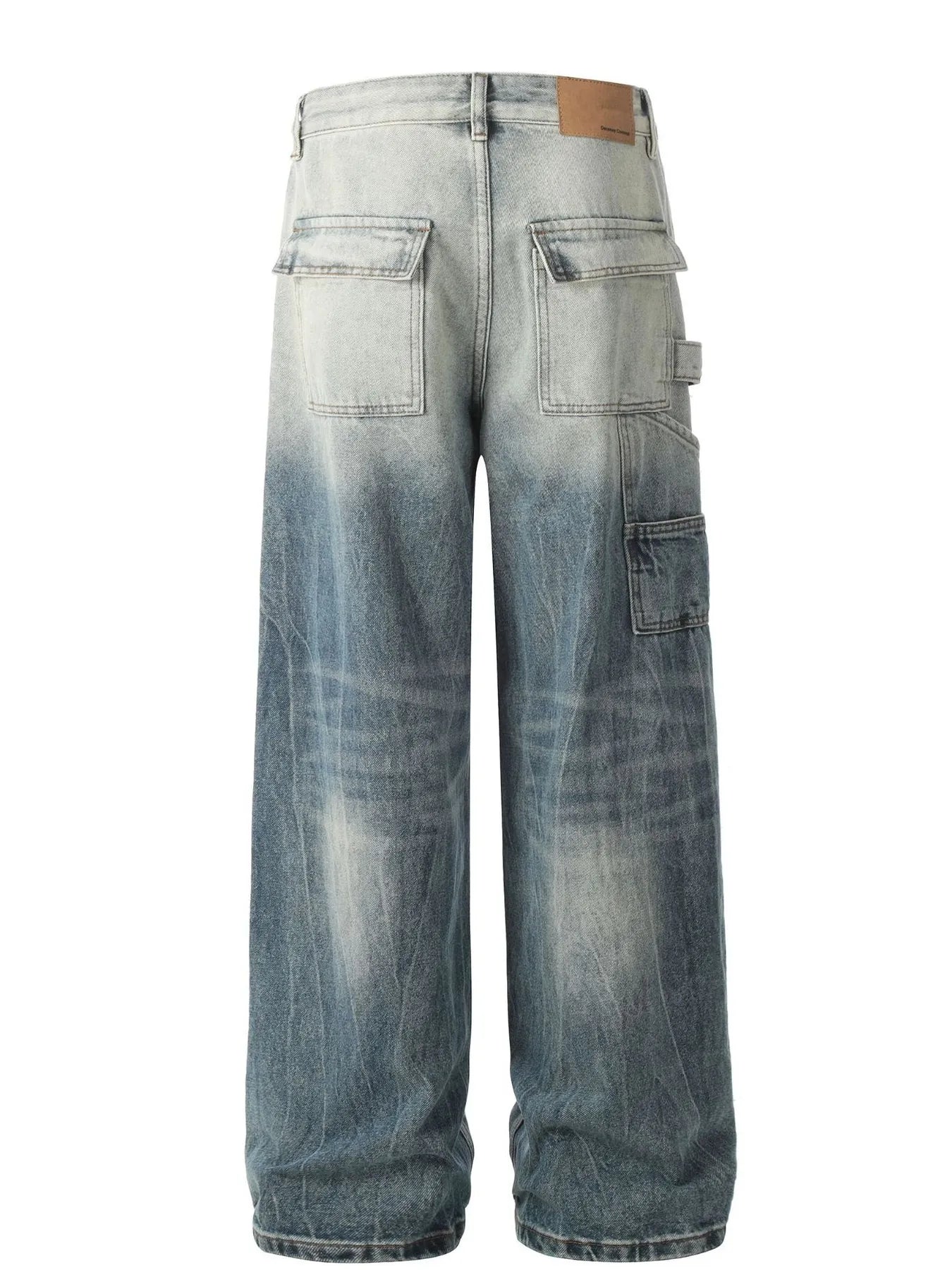 Men's Washed Wide Leg Baggy Jeans