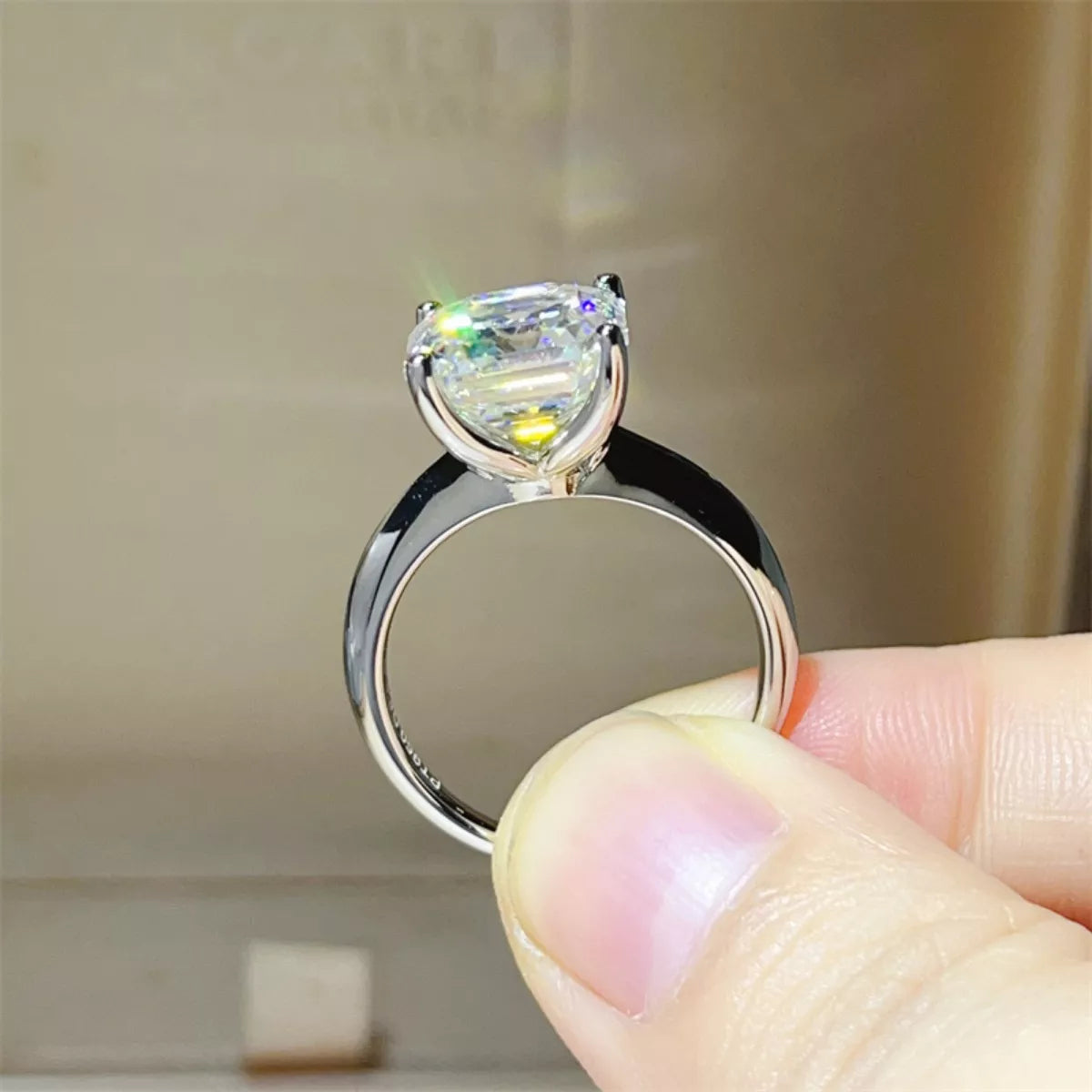 5 Carat Moissanite 925 Sterling Silver Ring