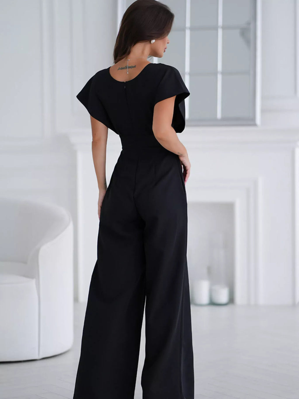 Surplice Wide Leg Jumpsuit