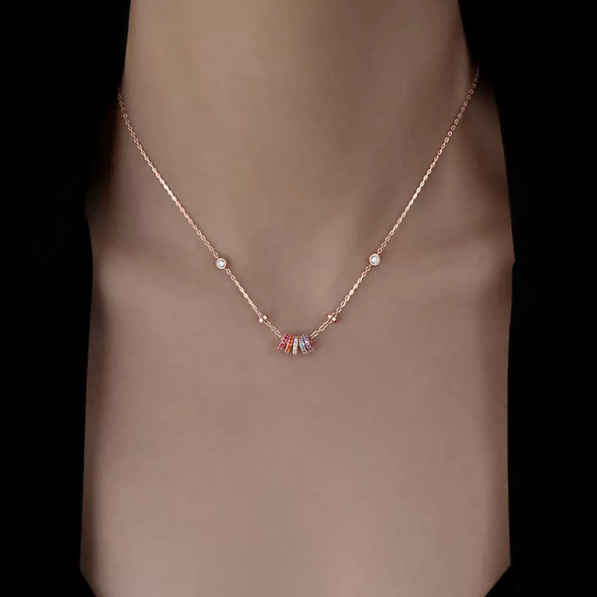 925 Sterling Silver Zircon Pendant Necklace
