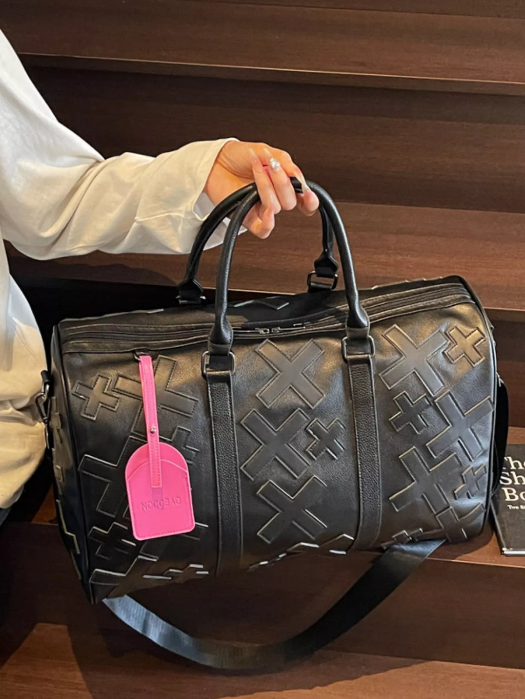 Colorful Cross Pattern Travel Duffel Bag