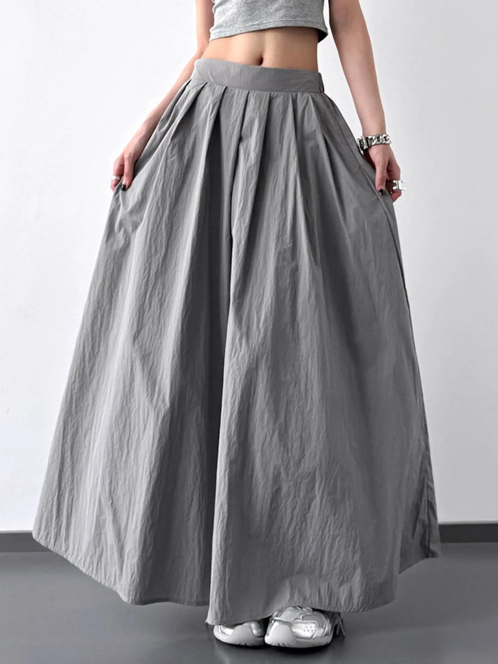 Pleated Maxi Skirt