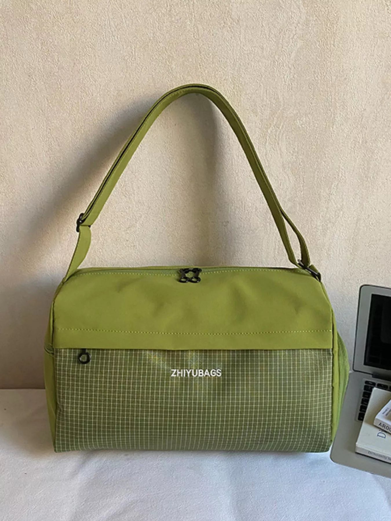 Plaid Oxford Cloth Travel Bag