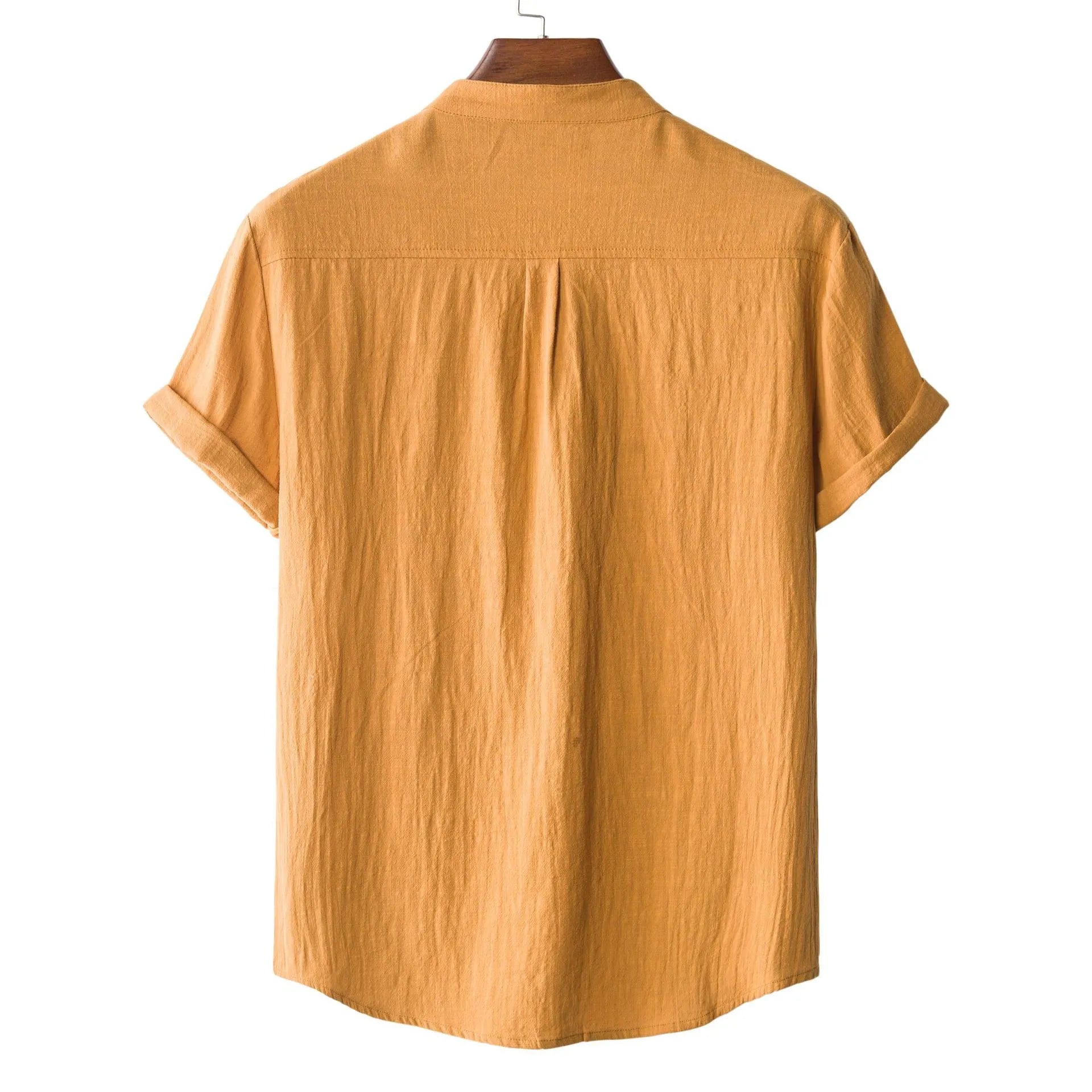Men's Plus Size Textured Short Sleeve Blouse