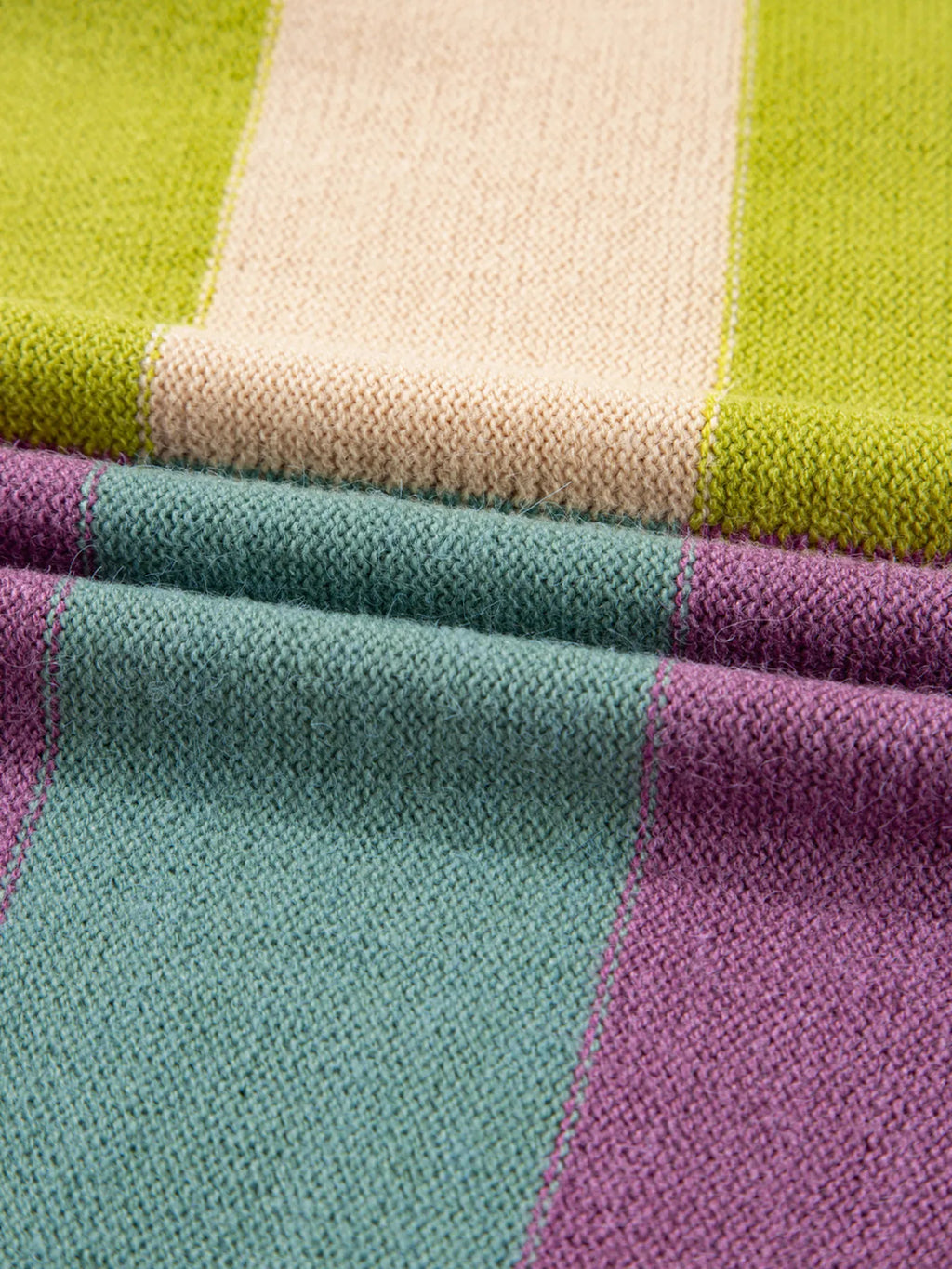 Stripe Drop Shoulder Ribbed Edge Sweater