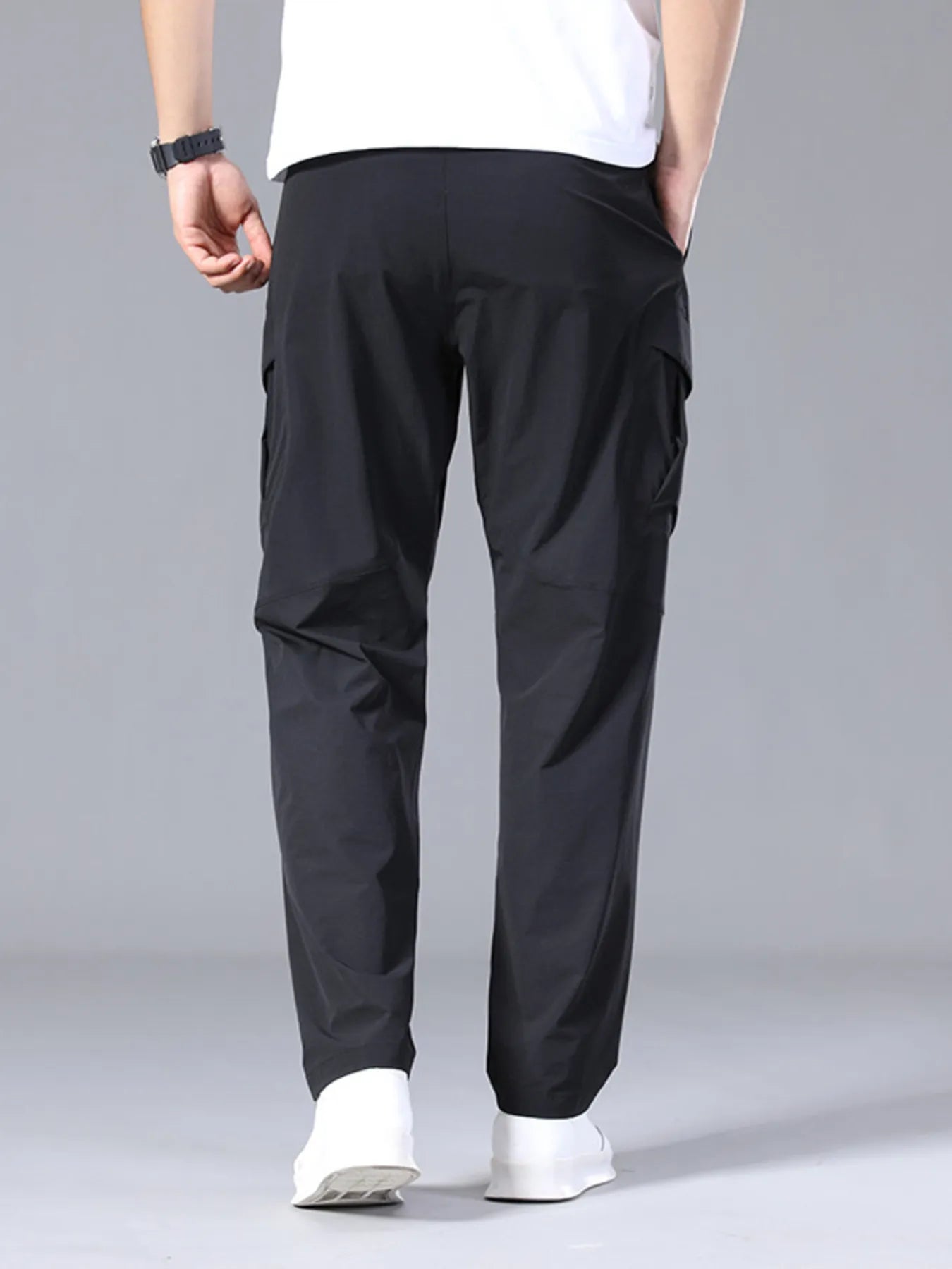 Men's Plus Size Pocketed Loose Fit Pants