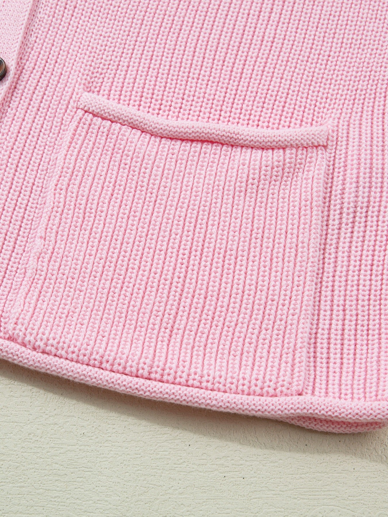 Solid Color Knit V Neck Button Front Sweater Vest