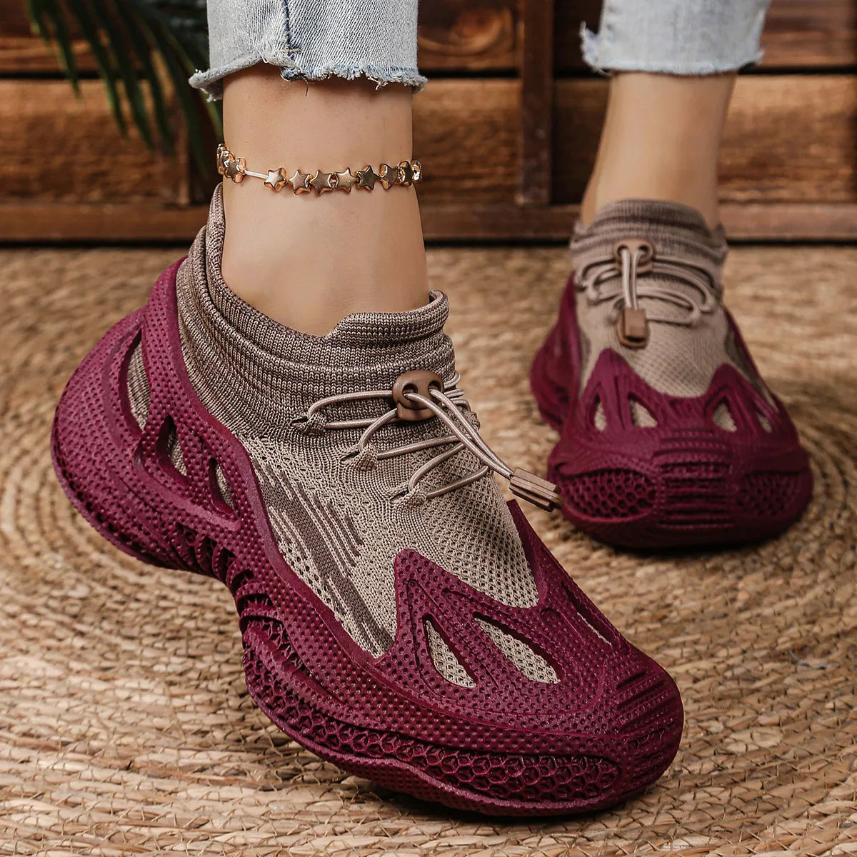 Lace Up Mesh Athletic