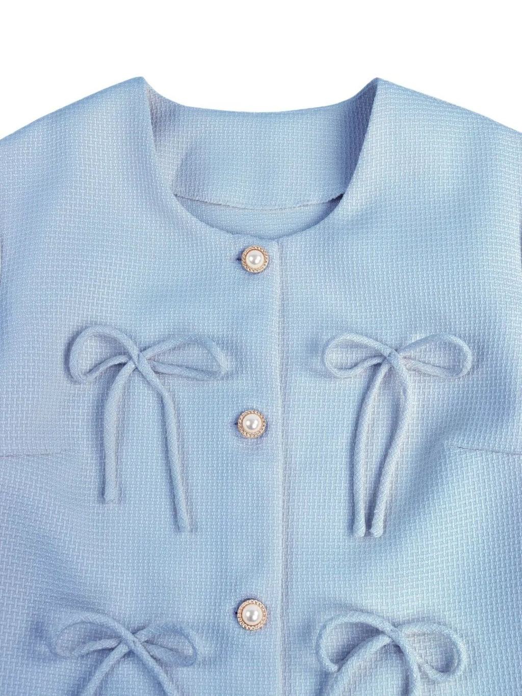 Bow Detail Cropped Outerwear