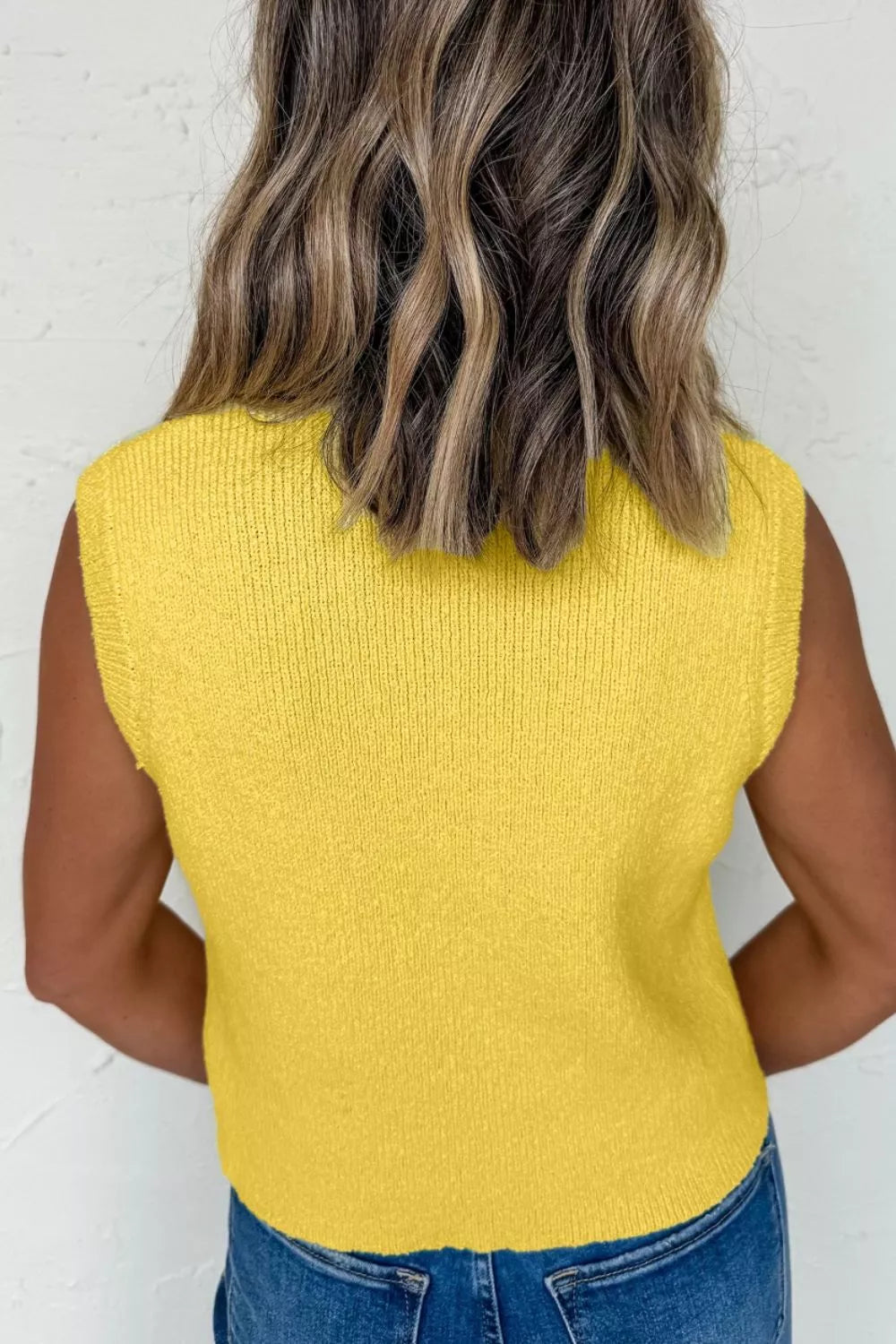 Button-Down Knit Sweater Vest