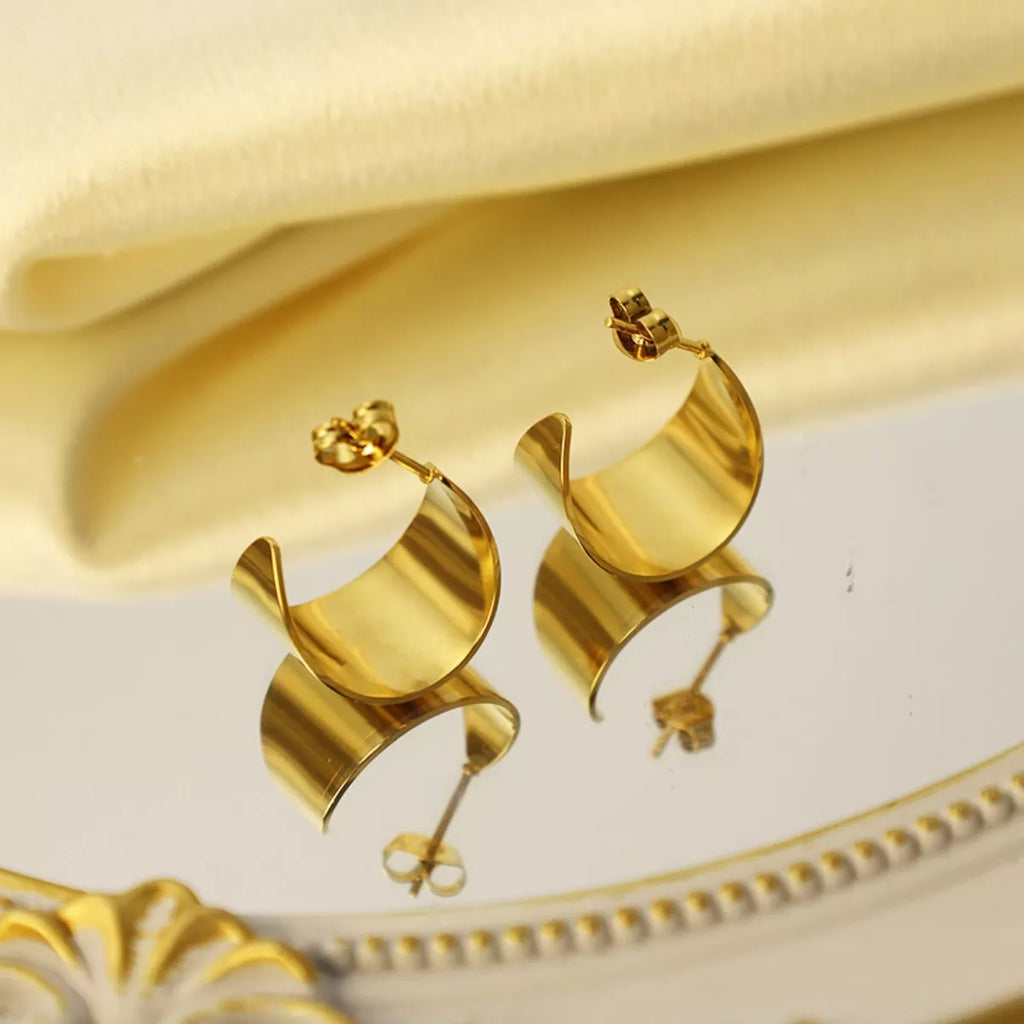 18K Gold-Plated Stud Earrings