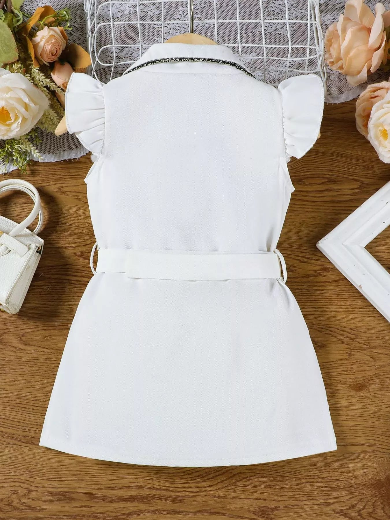 Children's Double Breasted Belt Dress