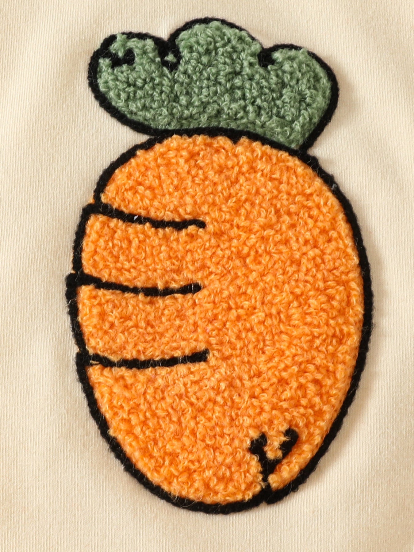 Children's Carrot Print Bodysuit and Pants Set with Headband