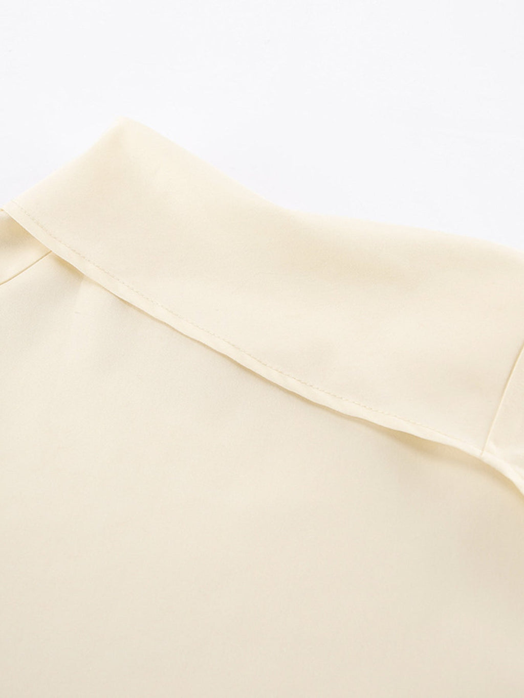 Asymmetrical High Collar Long Sleeve Blouse