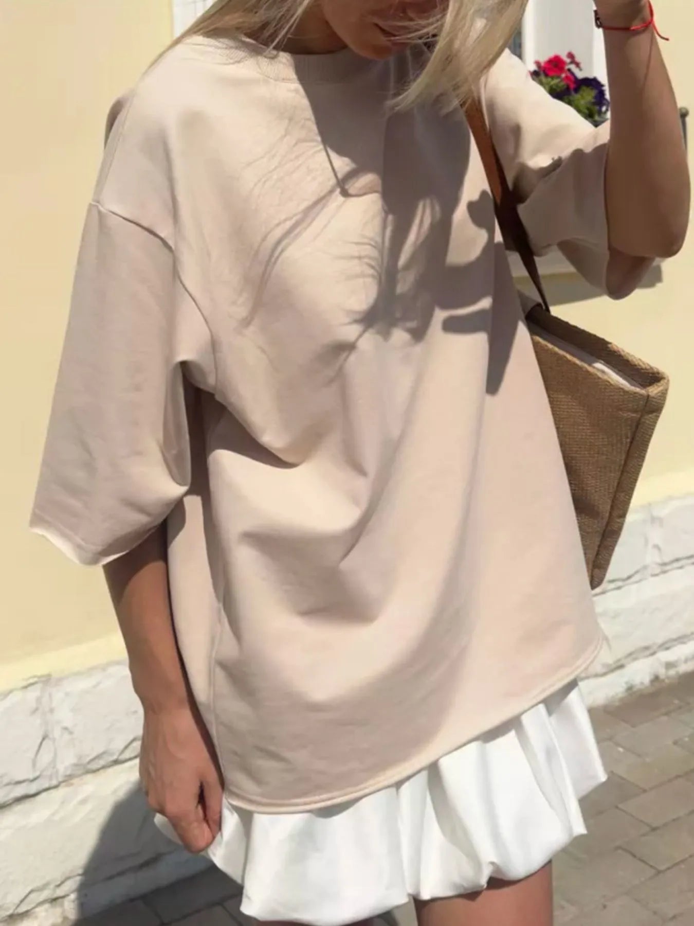 Round Neck Half Sleeve Oversized T-Shirt
