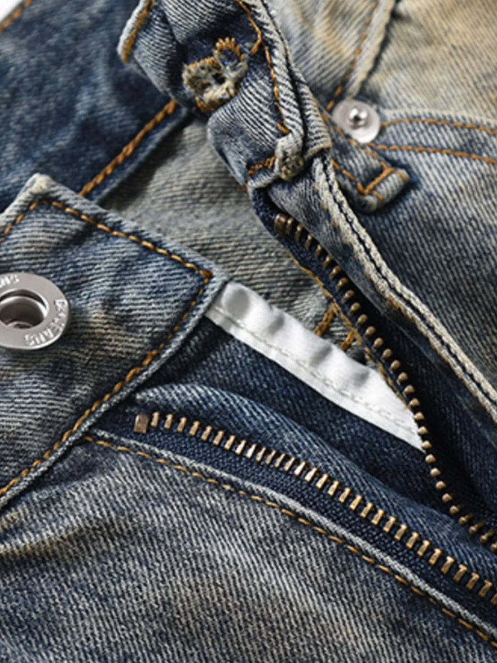 Men's Distressed Bleached Loose Fit Jeans