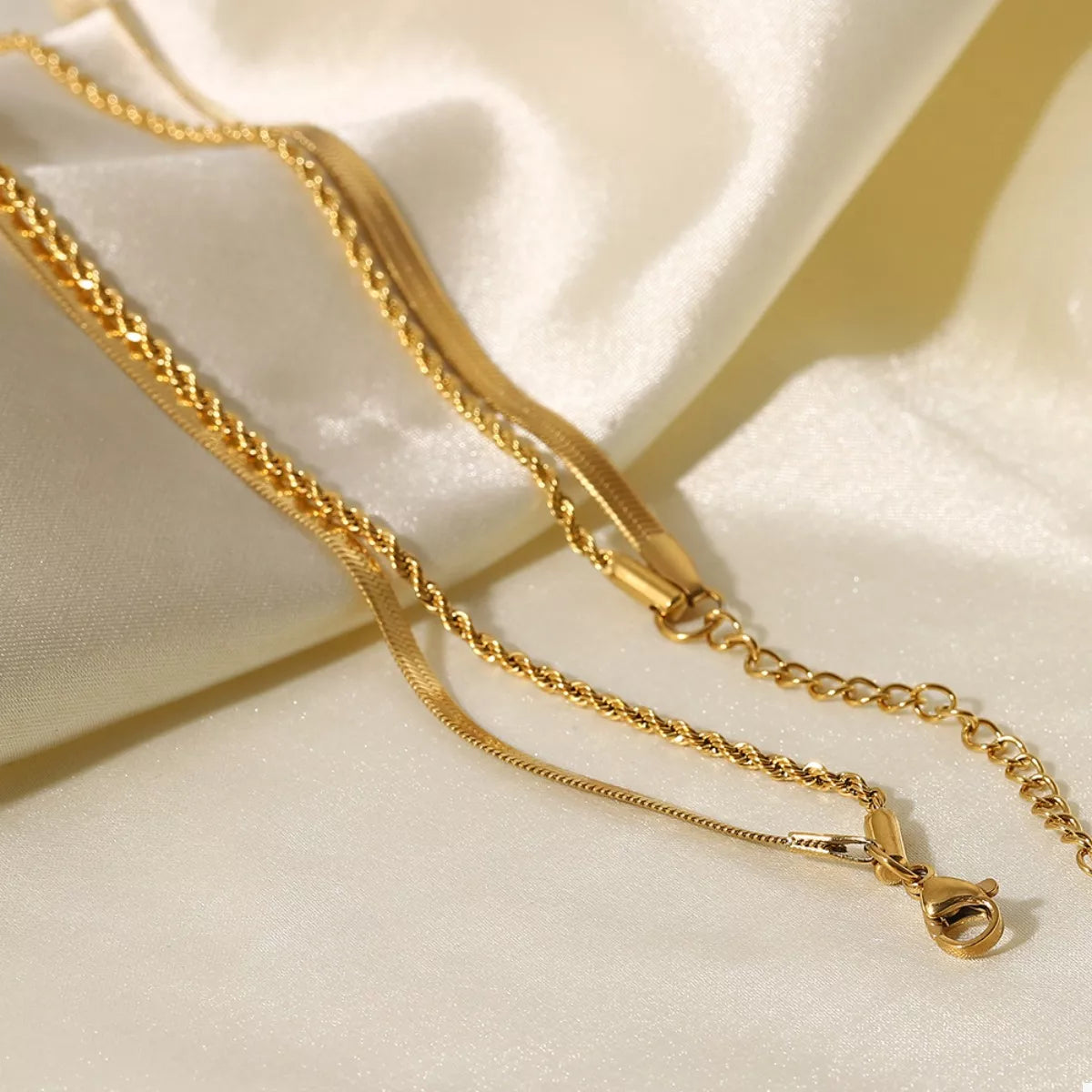18K Gold-Plated Stainless Steel Layered Necklace