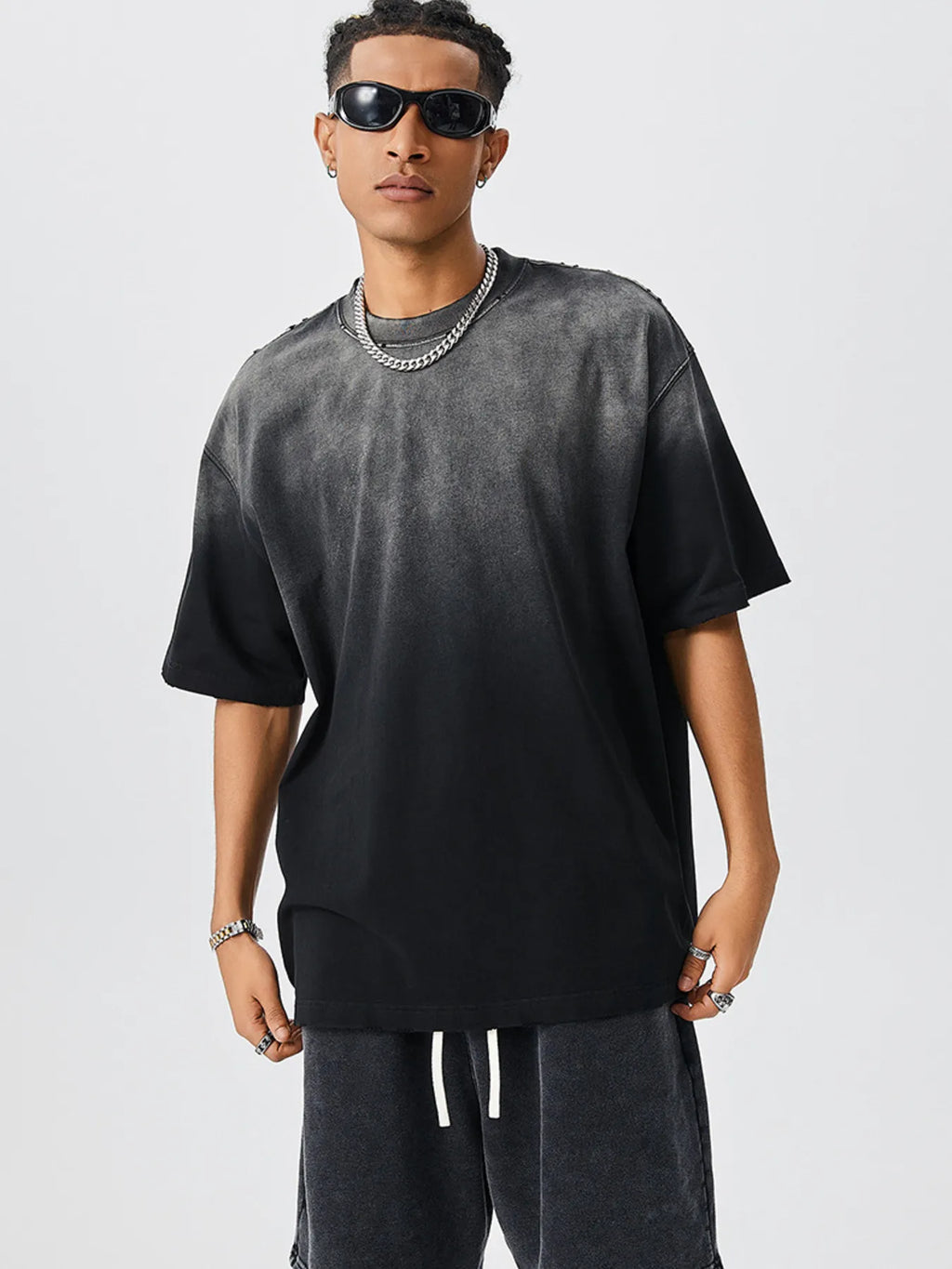 Men's Oversized Gradient Short Sleeve T-Shirt
