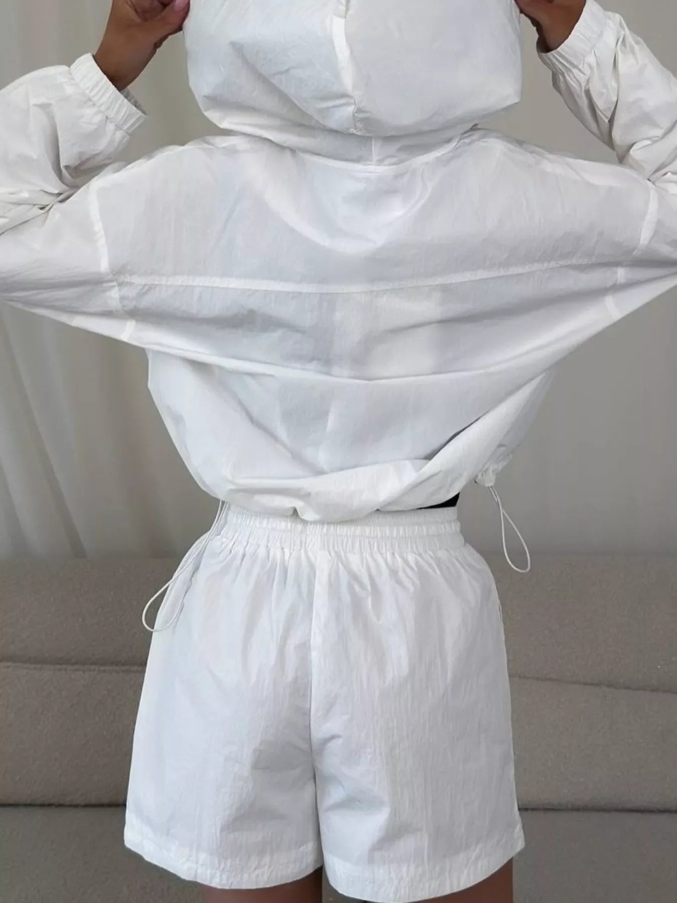 Lightweight Hooded Jacket and Shorts Set