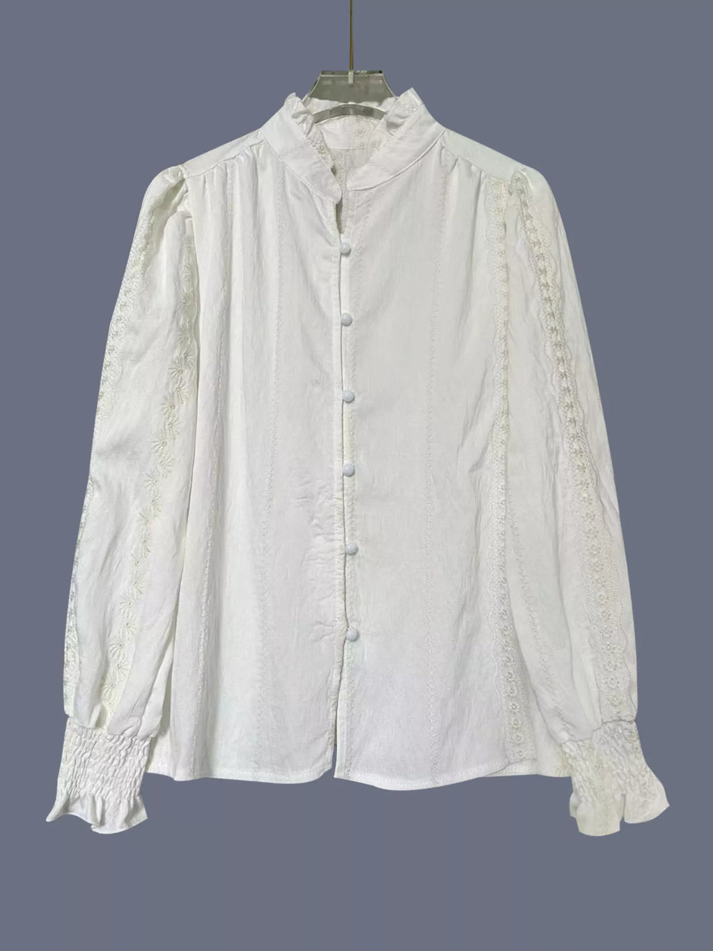 Lace Detail Button Up Shirt
